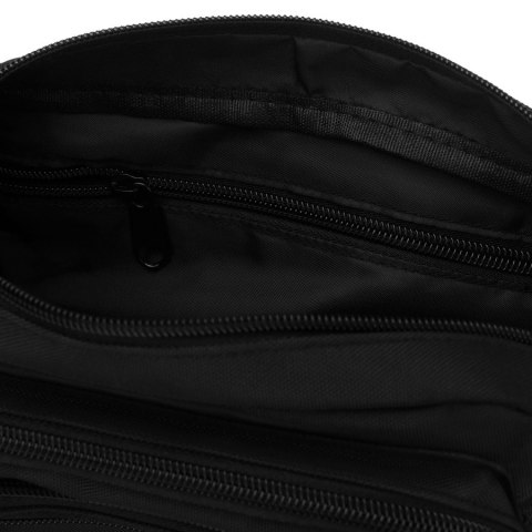 Saszetka męska w czarnym kolorze zamykana suwakiem, jednokomorowa - Peterson