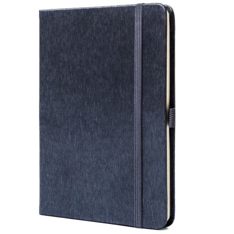 Szary notes w formacie B6 zadrukowany w linie, wyposażony w gumkę zamykającą - Peterson