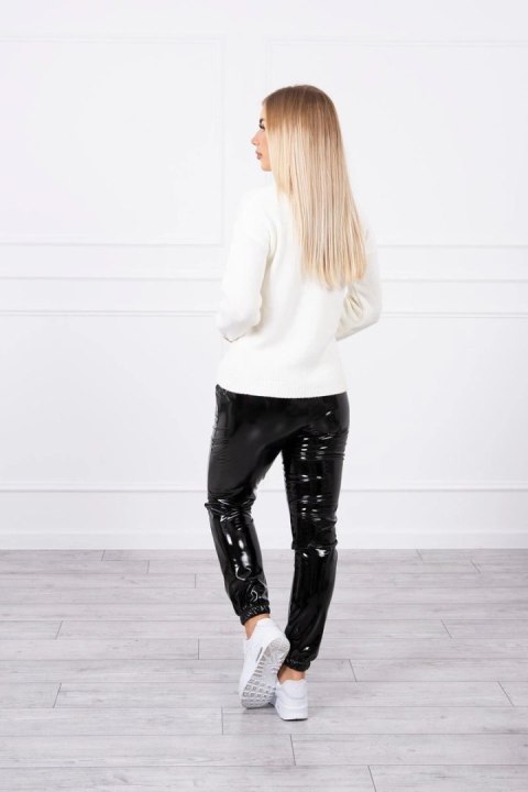 Spodnie dwuwarstwowe z welurem czarne