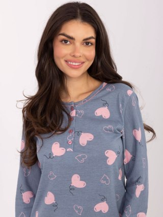 Koszula nocna DU-KN-FP-100.26 ciemny niebieski 2XL