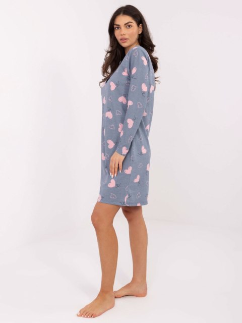 Koszula nocna DU-KN-FP-100.26 ciemny niebieski L