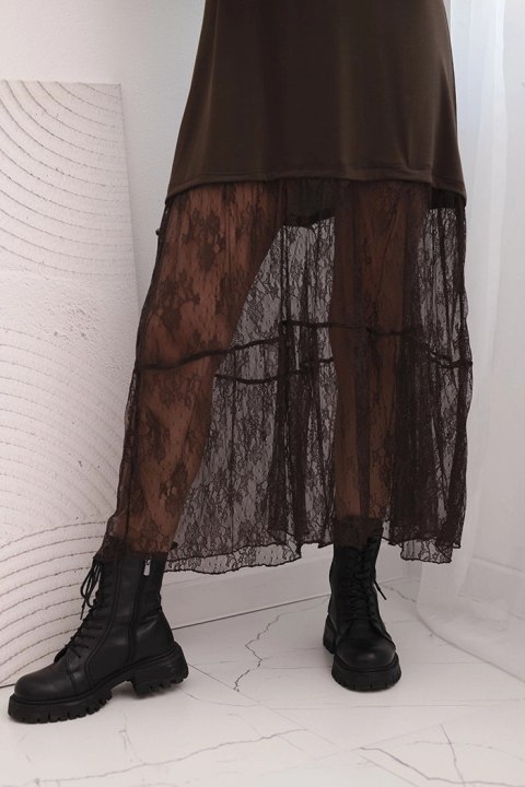 Elegancka sukienka z tiulowymi rękawami – Stylowy Wieszak