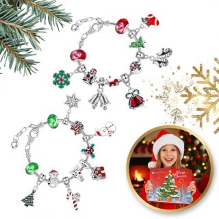 Kalendarz adwentowy z biżuterią – 2 bransoletki z zawieszkami KSN206
