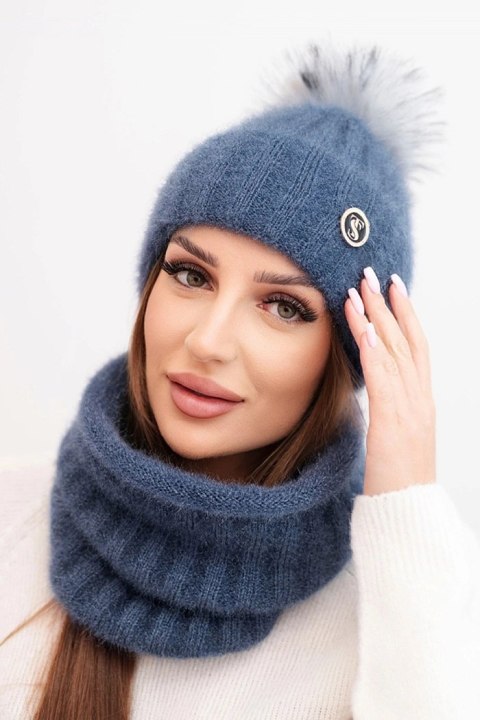 Komplet damski zimowy jeansowy – Stylowy Wieszak