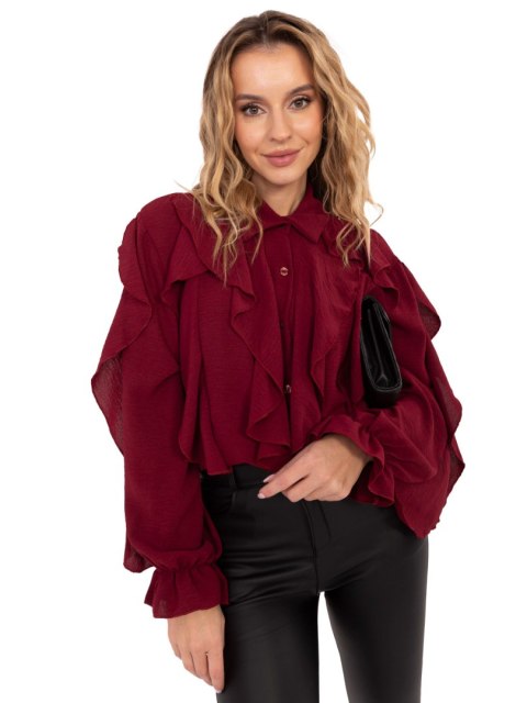 Stylowa bordowa koszula ITALY MODA – Stylowy Wieszak