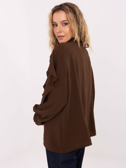 Koszula damska wiskozowa brązowa – Stylowy Wieszak
