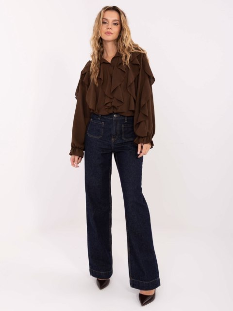 Stylowa brązowa koszula do pracy – Stylowy Wieszak