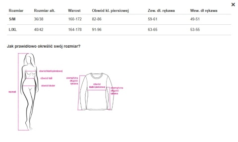 Tabela rozmiarów - Żakiet w paski elegancki – Stylowy Wieszak
