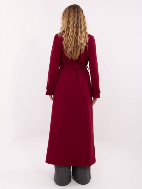 Długi płaszcz damski w kolorze bordo – stylowa propozycja na jesień