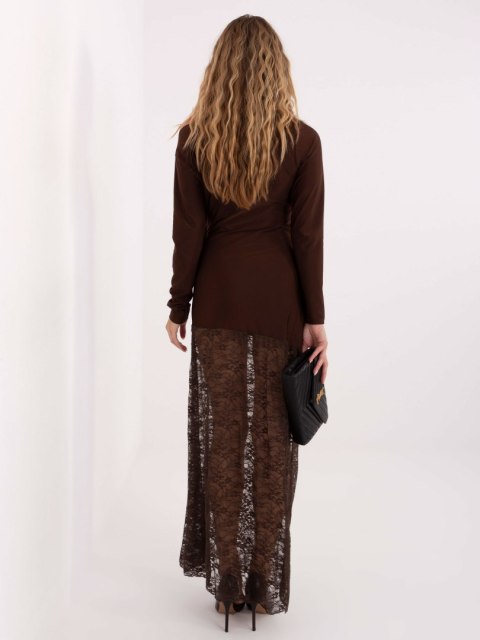 Stylowa sukienka na wieczór brązowa – Stylowy Wieszak