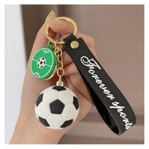 Biały brelok piłkarski z zawieszką Forever Sports