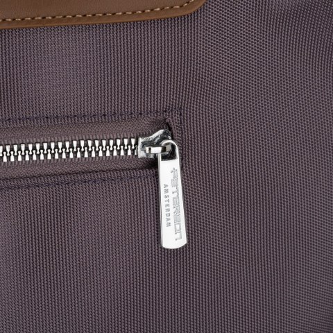 Duża shopperka damska w szarym kolorze, jednokomorowa, zawieszona na uchwytach i doczepianym pasku - Peterson