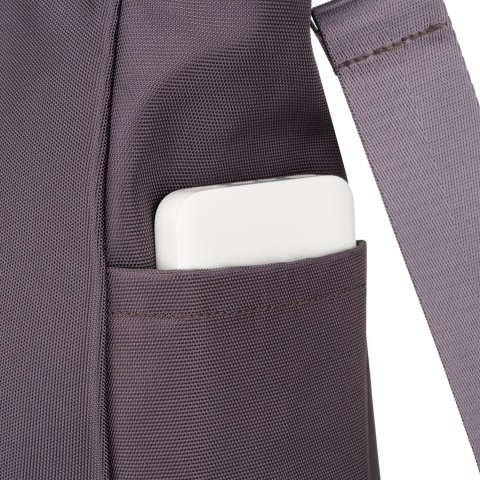 Pojemna torba damska w szarym kolorze z przegrodą na laptopa wykonana z poliestru - Peterson