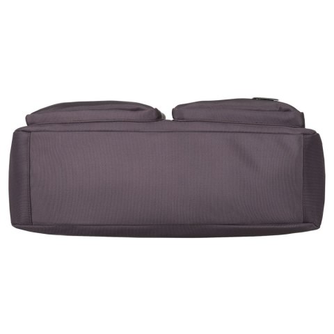 Pojemna torba damska w szarym kolorze z przegrodą na laptopa wykonana z poliestru - Peterson