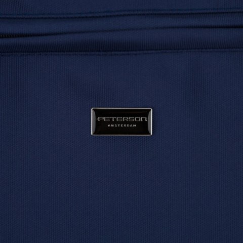 Shopperka damska w granatowym kolorze, jednokomorowa i zamykana suwakiem - Peterson