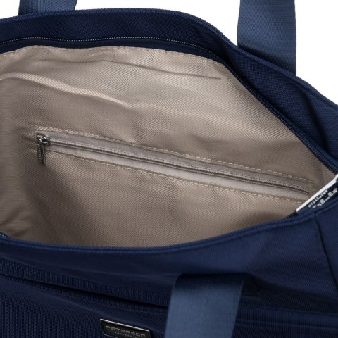 Shopperka damska w granatowym kolorze, jednokomorowa i zamykana suwakiem - Peterson
