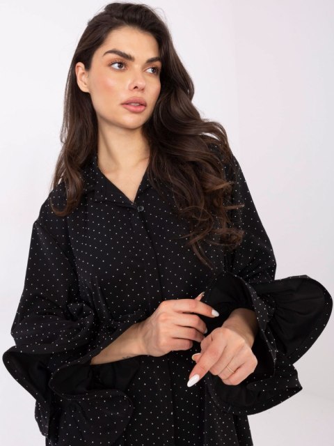 Bawełniana koszula damska w kolorze czarnym