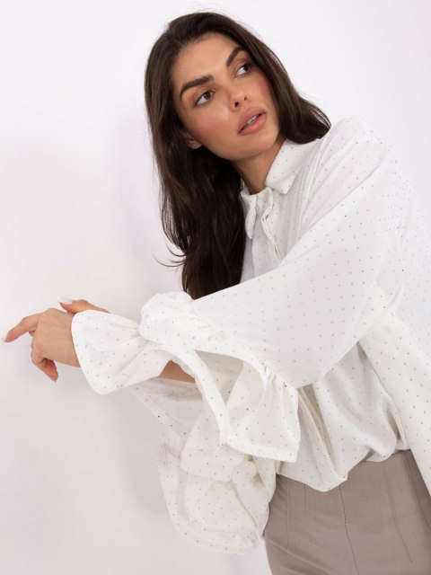 Bawełniana koszula Italy Moda w kolorze ecru