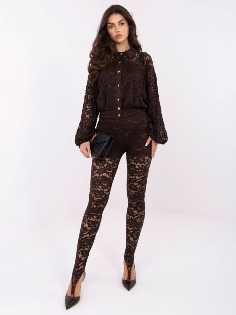 Koszula MI-KS-C239.78 ciemny brązowy