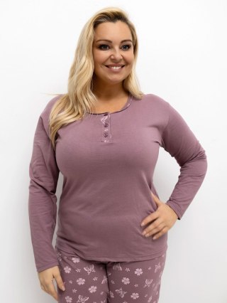 Piżama DU-PI-FP-500.25 ciemny różowy 2XL