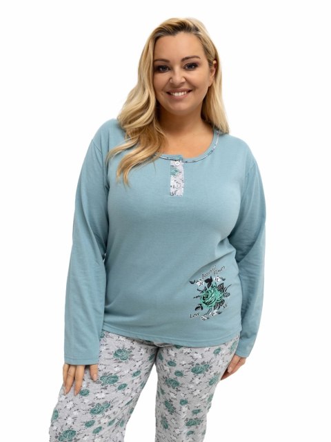 Piżama DU-PI-FP-506.56 ciemny miętowy 3XL