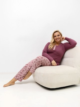 Piżama DU-PI-FP-508.57 ciemny różowy 4XL