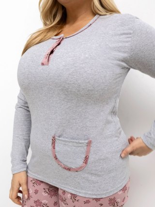 Piżama DU-PI-FP-508.57 szary 3XL