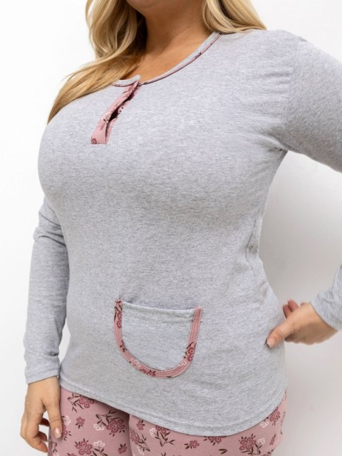 Piżama DU-PI-FP-508.57 szary 4XL