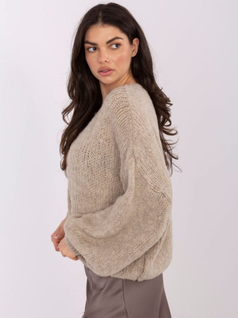 Sweter MI-SW-1610.18 beżowy