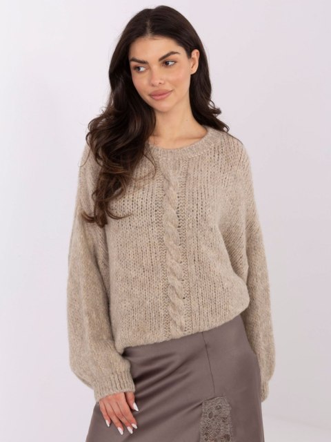 Sweter MI-SW-1610.18 beżowy