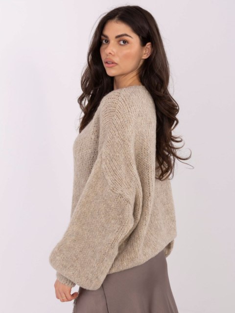 Sweter MI-SW-1610.18 beżowy