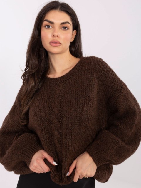 Sweter MI-SW-1610.18 ciemny brązowy