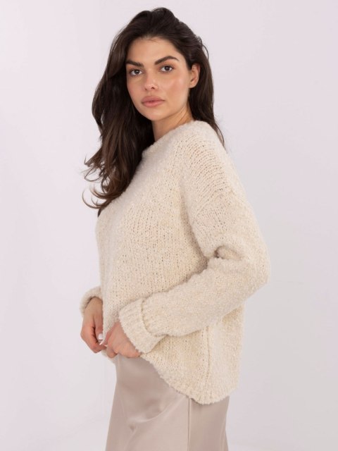 Sweter MI-SW-WK32601.19 jasny beżowy