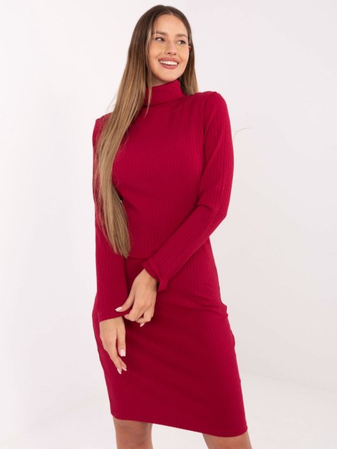 Sukienka RV-SK-A1048.83 bordowy L/XL