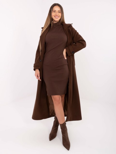 Sukienka RV-SK-A1048.83 ciemny brązowy L/XL