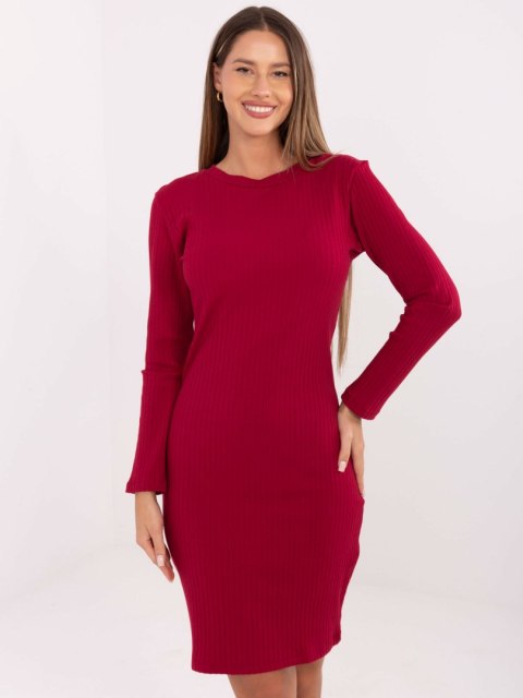 Sukienka RV-SK-A1049.99 bordowy L/XL