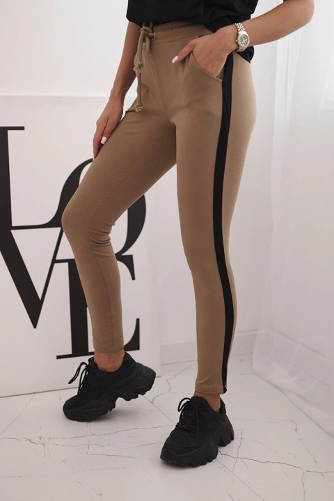 Bluzka i legginsy komplet damski czarny