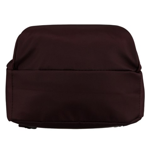 Bordowy, miejski plecak damski wykonany z poliestru - Peterson