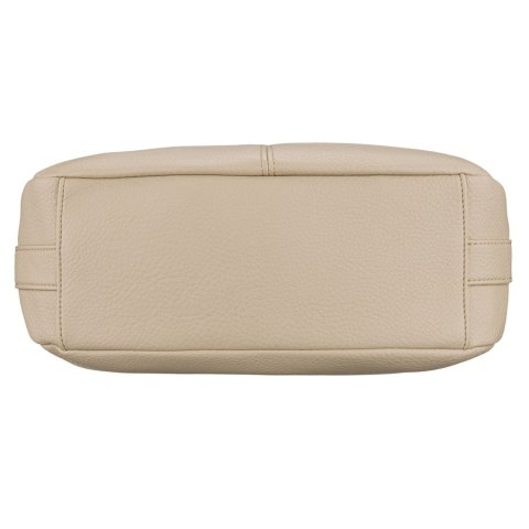 Damska listonoszka ze skóry ekologicznej w beżowym kolorze na długim pasku - Rovicky