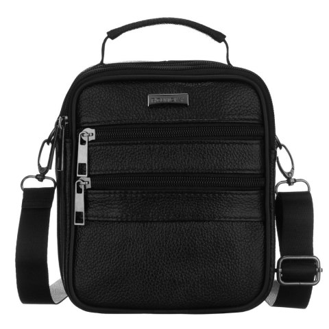 Listonoszka męska ze skóry naturalnej w czarnym kolorze - Rovicky