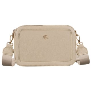 Miejska torebka damska na ramię w beżowym kolorze wykonana ze skóry ekologicznej - Rovicky