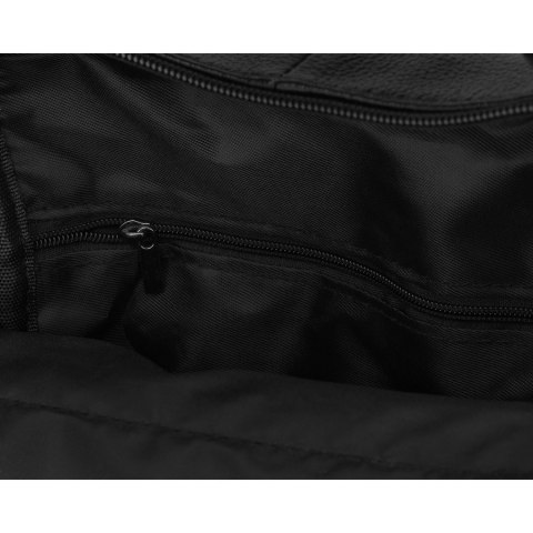 Praktyczna listonoszka męska ze skóry naturalnej w czarnym kolorze, jednokomorowa - Rovicky