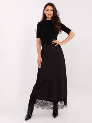 Czarny elegancki sweter damski z guzikami na rękawach L/XL – PASSIONE MODA