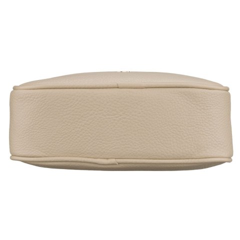 Torebka-listonoszka crossbody z kieszeniami na suwak, wykonana ze skóry ekologicznej w beżowym kolorze - Rovicky