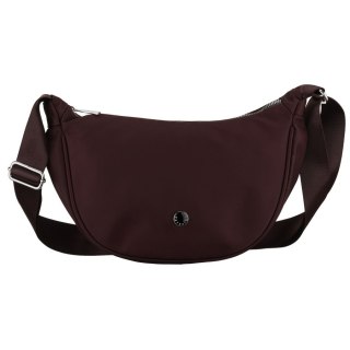 Listonoszka damska z poliestru w bordowym kolorze, jednokomorowa z zewnętrzną kieszonką - Peterson