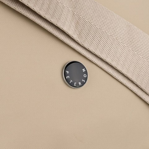 Listonoszka damska z poliestru w kolorze beżowym, jednokomorowa z zewnętrzną kieszonką - Peterson