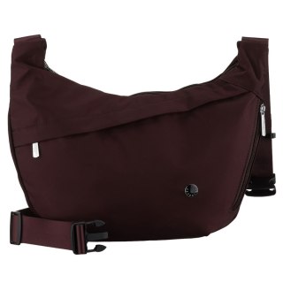 Bordowa torebka damska z poliestru zamykana suwakiem - Peterson