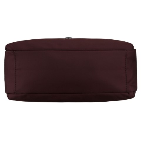 Listonoszka damska z poliestru w bordowym kolorze zawieszona na uchwytach i doczepianym pasku - Peterson