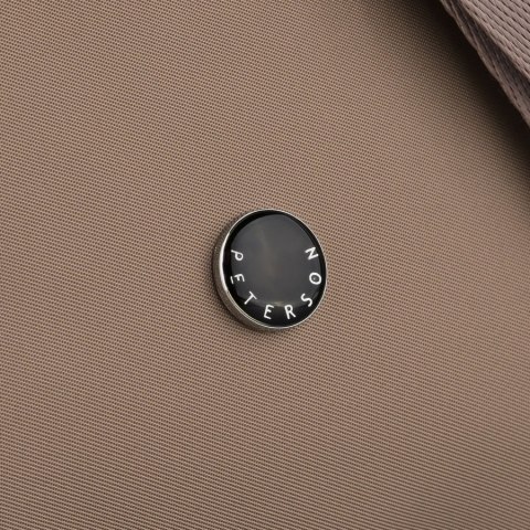 Listonoszka damska z poliestru w ciemnobeżowym kolorze, dwukomorowa - Peterson