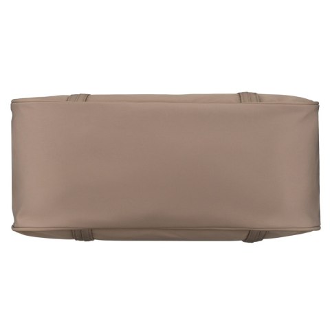 Shopperka damska z poliestru w beżowym kolorze, jednokomorowa i zamykana suwakiem - Peterson